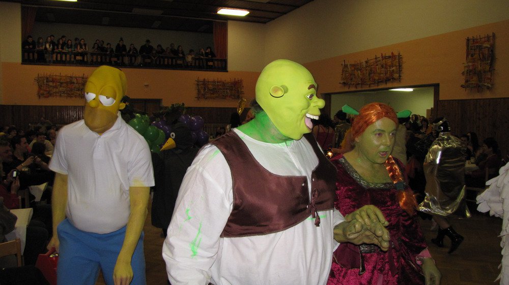 .. v těsném závěsu pak Shrek a Fiona.