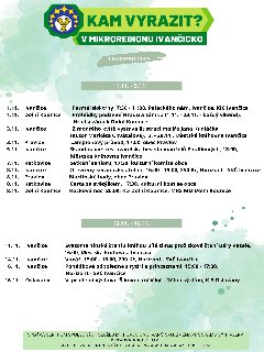 Přehled akcí v MR Ivančicko