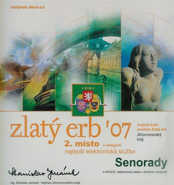 2. místo v kategorii Nejlepší elektronická služba. Šlo o službu e-RÁDCE: elektronický rádce v životních situacích.