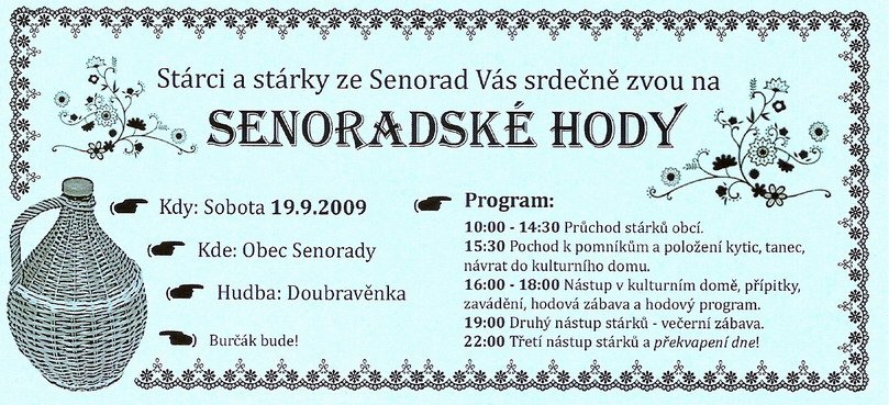 Hody 2009 - pozvánka