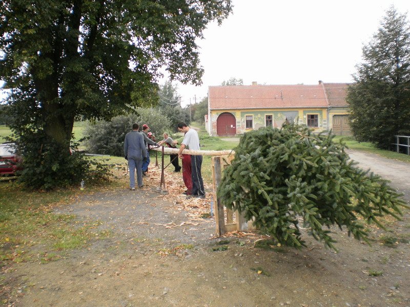 Máju jsme pokáceli ve čtvrtek. Podařil se až druhý kousek, prvnímu se zlomila špica. Máju jsme pokáceli ve čtvrtek. Podařil se až druhý kousek, prvnímu se zlomila špica.