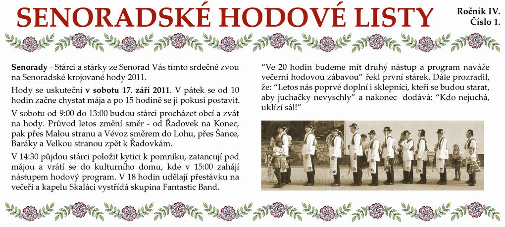HODY 2011 - POZVÁNKA