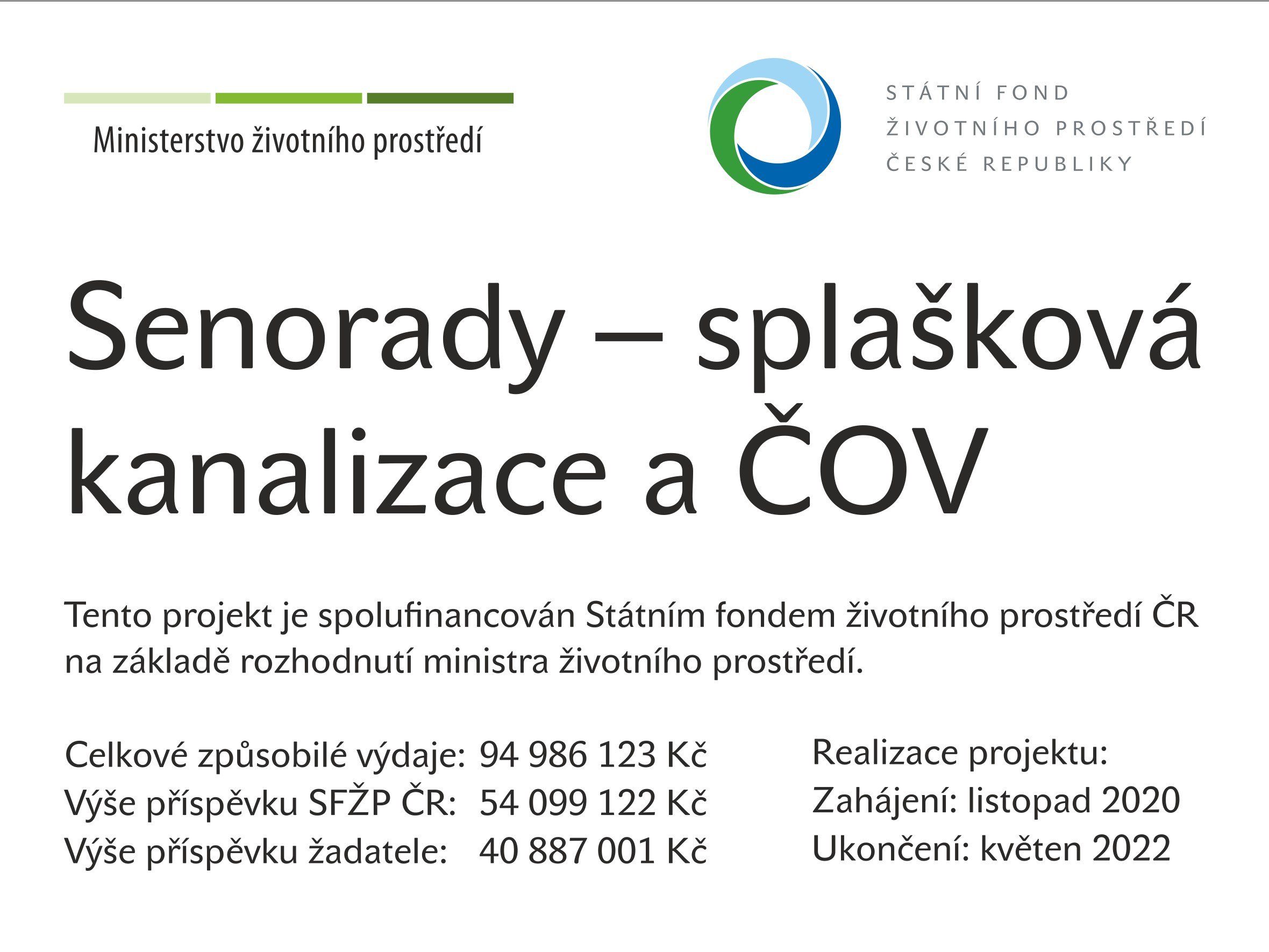 Publicita projektu - Výstavba kanalizace a ČOV