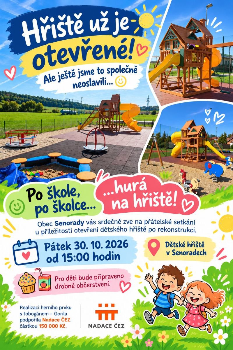 Otevření dětského hřiště - pozvání